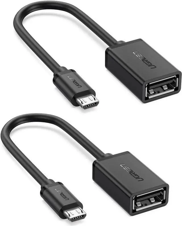 Main image of JAENFONG 2 Pack On The Go Adapter Micro USB to USB OTG Cable for S7 S6 Edge S4 S3 LG G4 Spark Mavic Remote Controller Android Tablets Black