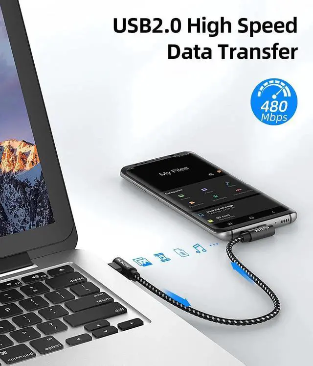 Alt view image 6 of 7 - JAENFONG Short USB C Cable Right Angle 1ft [3Pack 1ft] Portable USB-C Charger Nylon Braided Fast Charging Cord for Galaxy S10 S9 S8 Plus Note 9 8 Power Bank and Other Type c Devices