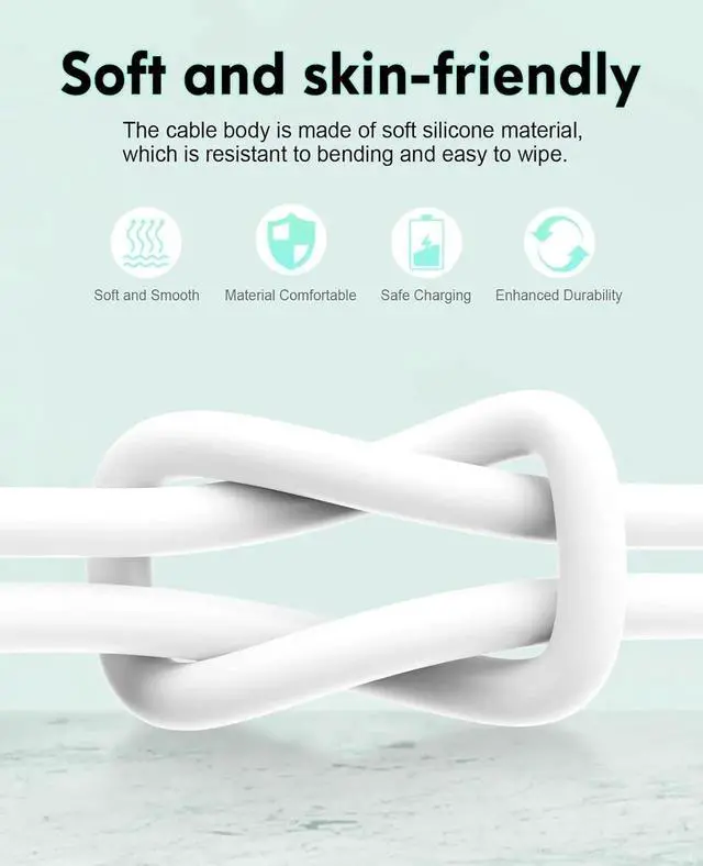 Alt view image 6 of 7 - USB C Charger Cable - 5Pack 6FT (60W/3.1A) USB C to USB C Cable Type C Fast Charging Cord for iPhone 15/15 Pro/15 Plus/15 Pro Max MacBook Pro iPad mini 6/Pro 2021/Air 4 Galaxy S23