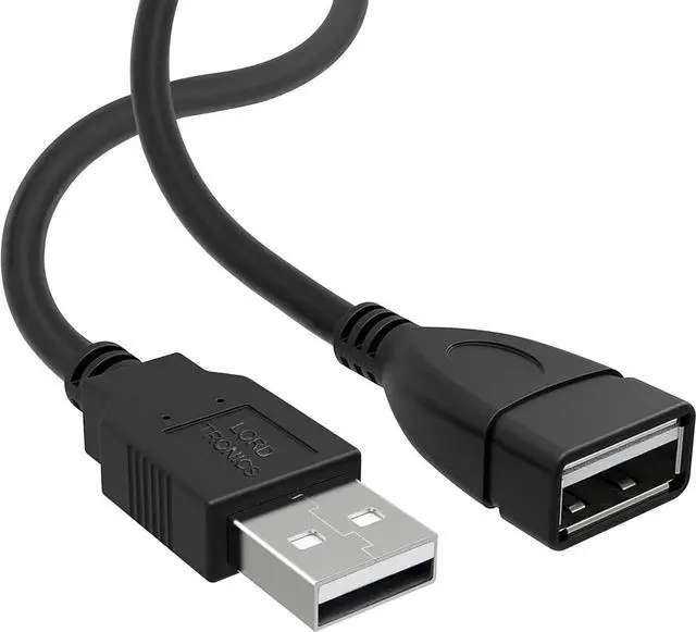 Main image of JAENFONG 3FT USB to USB Male to Female Extension Cable USB A Male to USB A Female Data Transfer and Charging Adapter for Keyboard Mouse Printer USB Flash Drive for Multiple Devices Black
