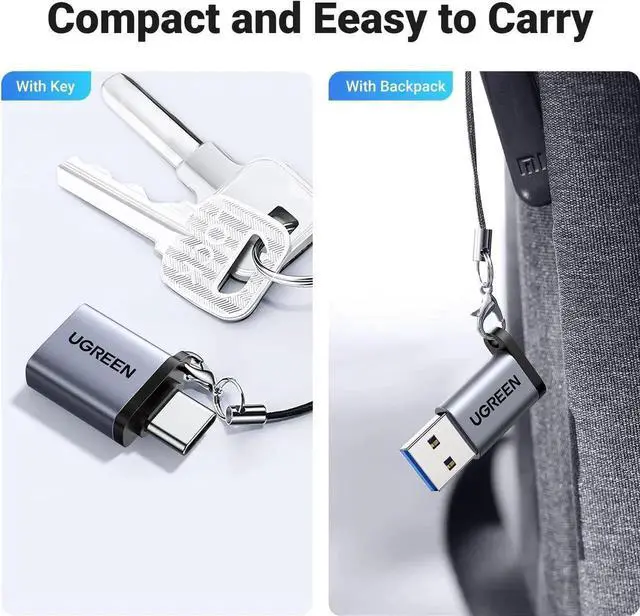 Alt view image 7 of 7 - JAENFONG USB to USB C Adapter 2 Pack 10Gbps USB C Female to USB Male Adapter Thunderbolt Compatible with iPhone 16 15 MacBook iPad Galaxy MagSafe Watch 9/8