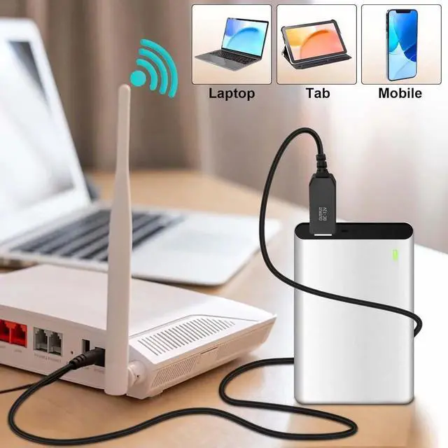 Alt view image 6 of 7 - JAENFONG USB Voltage Step Up Converter - DC 5V to 12V 3ft Cable with DC Jack 5.5 x 2.5mm or 5.5 x 2.1mm