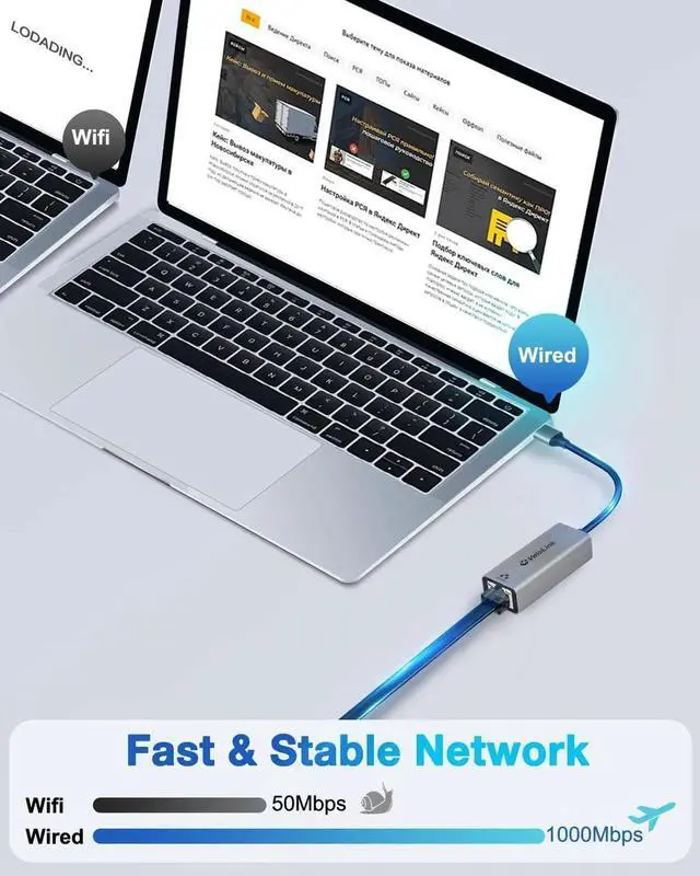 Alt view image 7 of 7 - USB to Ethernet Adapter Ethernet to USB USBA to RJ45 for Nintendo Switch 2 or 1 Gigabit Ethernet to USB3.0 Adapter 1000MBPS LAN Network for Laptop MacBook Chromebook Surface Desktop PC and More