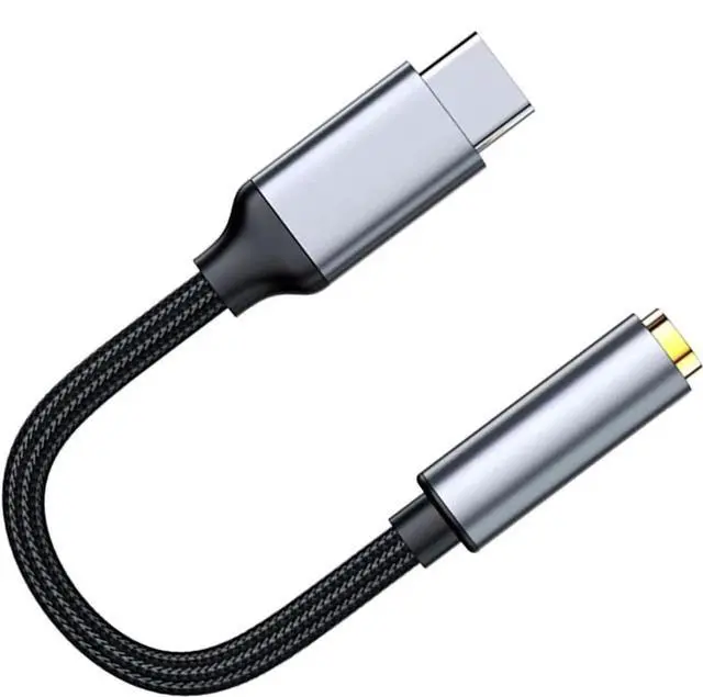 Main image of JAENFONG 3.5mm 1/8 Inch Aux to USB C Audio Headphone Jack Adapter - Type C/USBC to Aux Converter Dongle Cable for iPhone 15/16 iPad MacBook Galaxy Google Pixel Moto LG PC Laptop