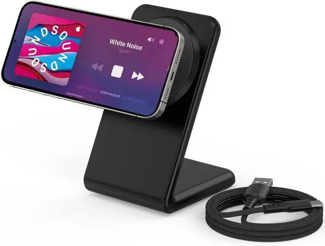 Main image of Mag.Safe Charger - iPhone Charger Stand Fast Magnetic Wireless Charger for iPhone 16/15/14/13/12 Series - Black