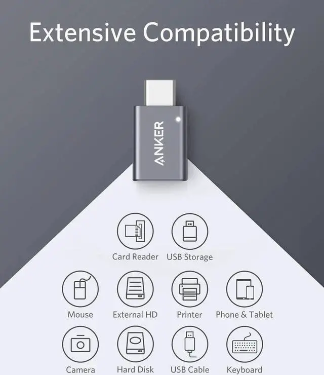 Alt view image 3 of 7 - USB C Adapter (2 Pack) USB C to USB Adapter High-Speed DatUSB C Adapter (2 Pack) USB C to USB Adapter High-Speed Data Transfer for MacBook Pro 2020 iPad Pro 2020 Notebook 9 XPS and More Type C Devices