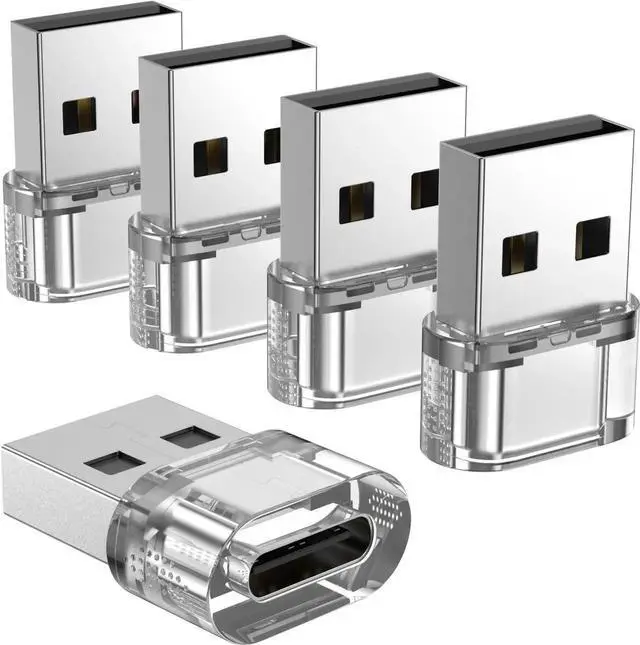 Main image of JAENFONG USB to USB C Adapter 5 Pack USB C Female to A Male Charger Converter Compatible with Watch Ultra iWatch iPhone 16/15/ Pro Max Plus iPad Galaxy S23 Car Laptop Charger Quest Link etc.