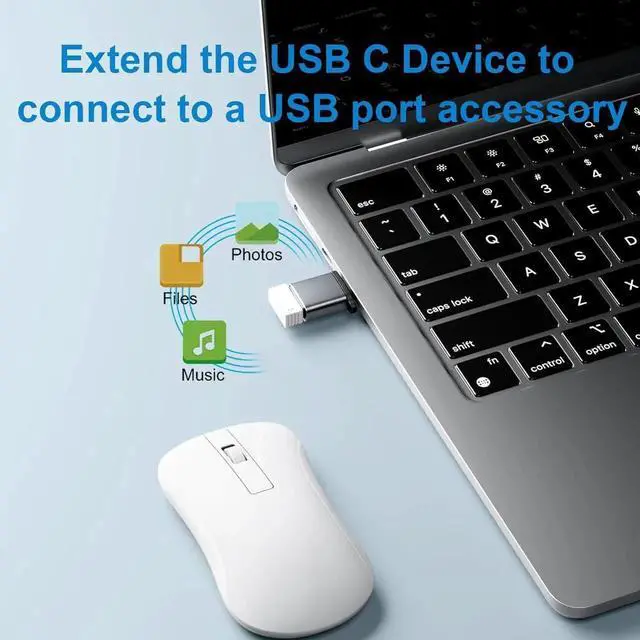 Alt view image 3 of 7 - JAENFONG USB to USB C Adapter 10 Pack USBC to USB Adapter USBA to USBC Adapter TypeC to USBA Male Female OTG Converter for iPhone 16 15 MacBook PS5 Phones Charger Grey