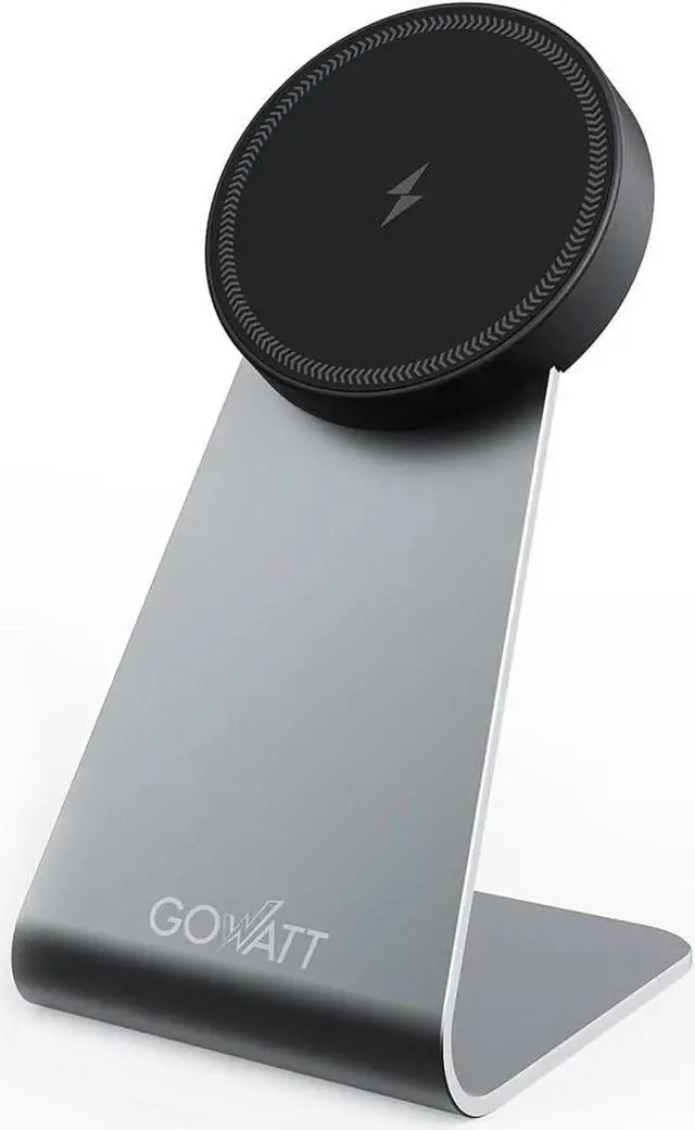 Alt view image 2 of 7 - MagSafe Charger Stand 15W Fast Charging Magnetic Charger Compatible with MagSafe Charger Wireless Charger Compatible for iPhone 16 15 14 13 12 Series and Airpods (1 Pack)