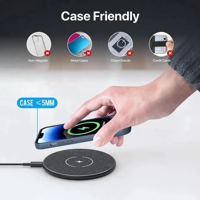 Alt view image 6 of 6 - Wireless Charger 30W 30W Fast Wireless Charging Pad For iPhone 15 14 13 12 11 X 8 Wireless Charger For Galaxy S24/S23/S22/S21/S20/S10/S9/S8/Note20/10/9/8 Air Pods/Galaxy Buds Pixel/LG G8 7