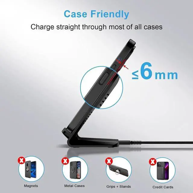 Alt view image 7 of 7 - Google Pixel 9 Wireless Charger Stand Fast Charging for Pixel 9A 9 Pro XL Fold 9 8A 7A 8 7 6 Pro 15W Phone Wireless Charger Station for Galaxy S25 S24 S23 S22 S21 S20 Ultra FE iPhone 16 15