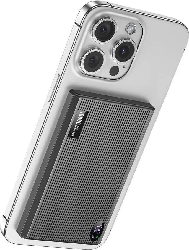 Main image of Portable Charger Power Bank 10000mAh Wireless Charger iPhone with USB C to 20 W PD Fast Charging Cable Mag-Safe Battery Pack Magnetic Charger for iPhone 16/15/14/13/12 Pro/Pro Max/Plus iPad