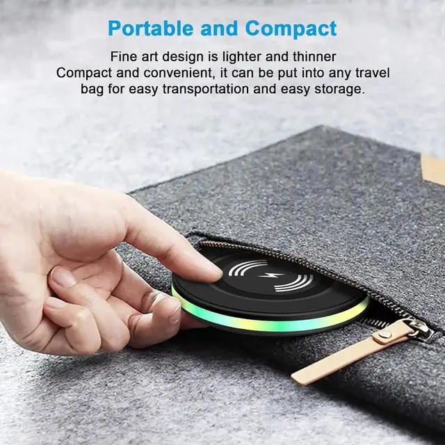 Alt view image 4 of 6 - Android Wireless Charger Fast Charging Pad for Galaxy S25 Ultra S25+ S25 S24 FE S24 Ultra S24+ S24 S23 S22 S21 S20 FE Pixel Wireless Charger Phone Charger Station for Google Pixel 9 8a 7 Pro