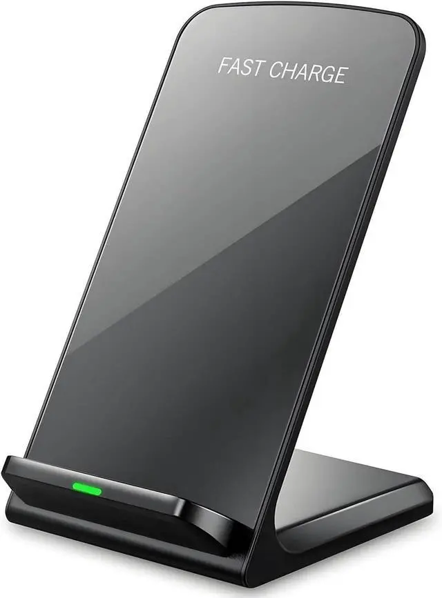 Alt view image 3 of 4 - Android Wireless Cell Phone Charging Station 15W Fast - Qi-Certified Charger Stand for Galaxy Google Pixel Motorola Razr OnePlus Ulefone (Black)
