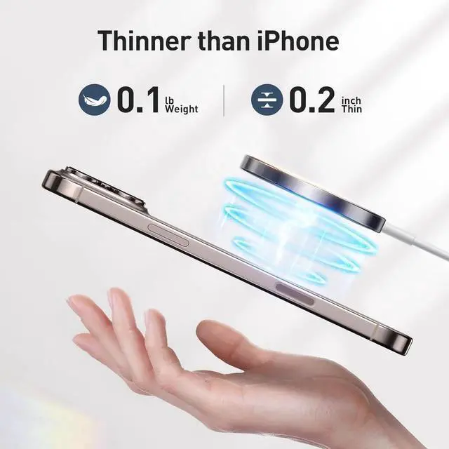 Alt view image 5 of 6 - 2025 Latest Magnetic Wireless Charger for iPhone: Mag Safe Charger Fast Charging Pad Compatible with iPhone 16 15 14 13 12 Pro Max Plus & Airpods 2 3 4Pro(3 Pack)