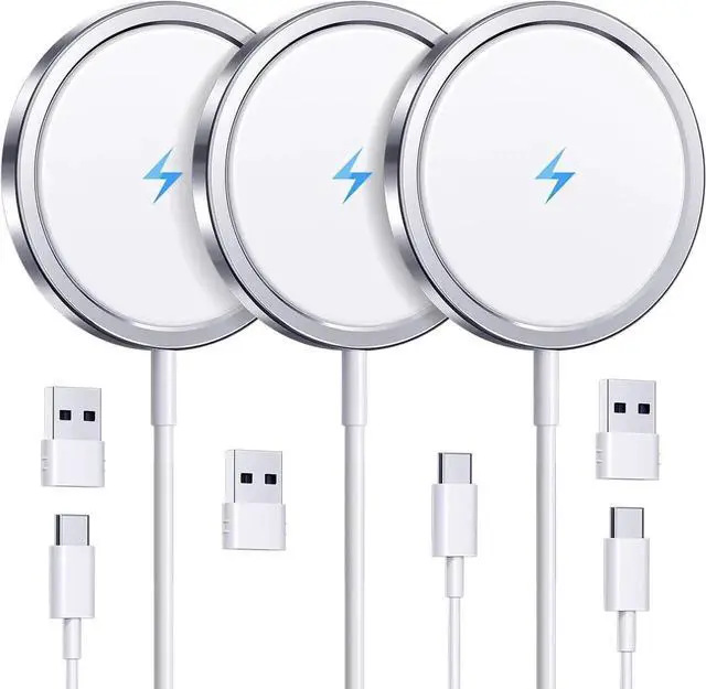 Main image of 2025 Latest Magnetic Wireless Charger for iPhone: Mag Safe Charger Fast Charging Pad Compatible with iPhone 16 15 14 13 12 Pro Max Plus & Airpods 2 3 4Pro(3 Pack)