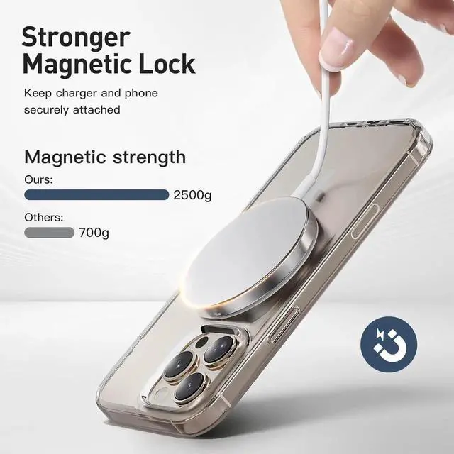 Alt view image 2 of 6 - 2025 Latest Magnetic Wireless Charger for iPhone: Mag Safe Charger Fast Charging Pad Compatible with iPhone 16 15 14 13 12 Pro Max Plus & Airpods 2 3 4Pro(3 Pack)