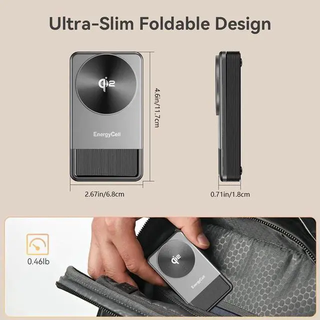 Alt view image 2 of 6 - Qi2 3 in 1 Wireless Charging Station for 15W Wireless Travel Charger for iPhone 16/15/15 Pro/14/13/12 Watch Airpods Fast Charger for Multiple Devices