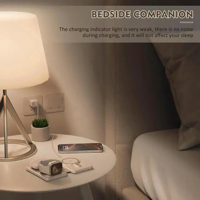 Alt view image 2 of 7 - Magnetic Wireless Charger for iPhone: 3 in 1 Travel Charging Station for Devices for iPhone 16 15 14 13 12 Pro Max Plus - Foldable Charging Pad for Watch Series & Airpods 4 3 2 Pro