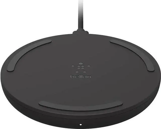 Main image of Quick Charge Wireless Charging Pad - 10W Qi-Certified Charger Pad for iPhone Galaxy Pixel & More Charge While Listening to Music Streaming Videos - Black (No PSU)