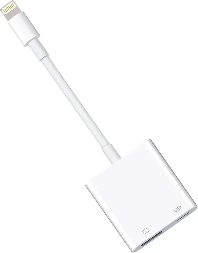 Main image of Lightning to USB3 Camera Adapter with Charging Port Lightning Female USB OTG Cable Adapter for Select iPhone iPad Models Support Connect Camera Card Reader USB Flash Drive MIDI Keyboard (WHITE)
