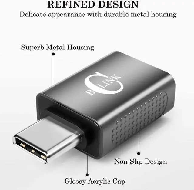 Alt view image 5 of 7 - JAENFONG 10Gbps USB C to USB Adapter (2 Pack) USB 3.2 Gen 2 Fit Side by Side USB C Male to USB A Female Converter for iPhone 16 15 Series iPad MacBook and More Type C Devices