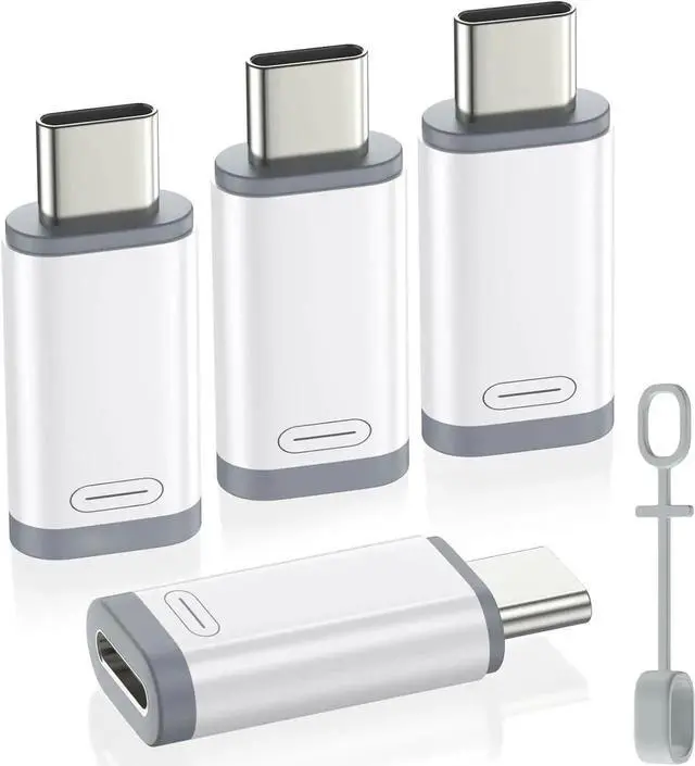 Main image of JAENFONG Lightning to USB C Adapter 4Pack NOT for Earphones/Microphone/Flash Drive/ Pencil USB-C to Lightning Adapter for iPhone 15/16 Pro/Pro Max/Plus Galaxy S24 iPad ONLY for Charging/Data Sync