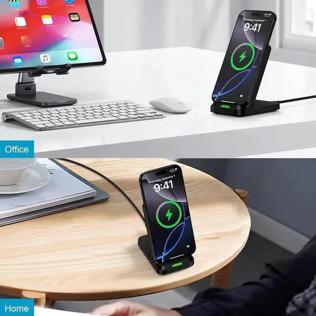 Alt view image 3 of 7 - 15W S25 Wireless Charger Fast Charging Stand for Galaxy S25 Ultra/S25 Plus/S24 Ultra/Z Flip7/Fold7 Android Wireless Charging Station with QC Adapter for Pixel 9/9 Pro XL/Fold/8/7 Pro iPhone 16