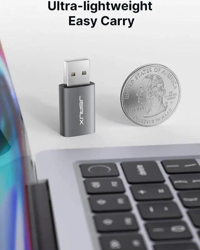 Alt view image 6 of 7 - JAENFONG 2 Pack USB to 3.5mm Jack Audio Adapter JSAUX USB to Audio Aux Adapter External Stereo Sound Card TRRS Female Headset for PS4 PS5 Headphone Mac Linux Laptop Desktops Docking Station