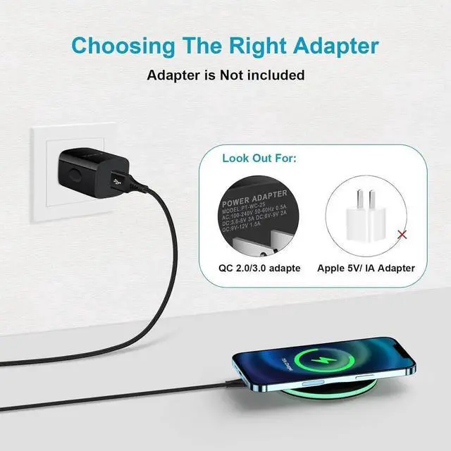 Alt view image 7 of 7 - 15W Wireless Charger Fast Charging Pad for Galaxy S25 Edge Plus Ultra S25+ S24 S23 S22 S21 S20 Ultra 5G FE S10 S9 S8 S7 S6 Note 20 10 9 8 Z Fold5/4/3/2 Z Flip5/4/3
