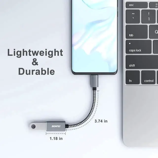 Alt view image 5 of 7 - JAENFONG USB C to USB 3.0 Adapter 2 Pack USB C to A Male to Female Adapter Compatible with iPhone 15 Pro/Max MacBook Pro/Air 2023 iMac S23 XPS 17