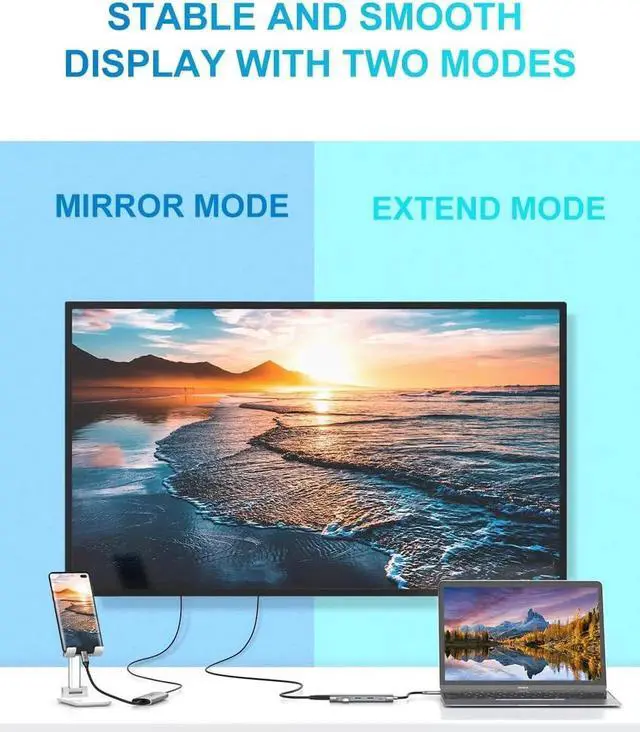 Alt view image 6 of 7 - JAENFONG USB C Hub USB C Hub Multiport Adapter 4K@60Hz AorZ 5 in 1 USBC to Hdmi Adapter with 1 * 4K HDMI Output 3*USB 3.0 Ports 1*PD Adapter for MacBook Steam Deck and Most Type C Devices