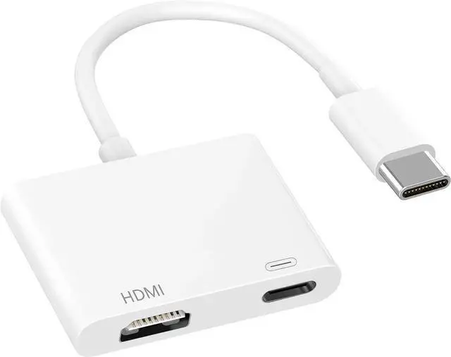 Main image of USB C to HDMI Adapter 4K@60Hz Type C to HDMI with 100W PD Fast Charging Port Video & Audio Sync Screen Converter Digital AV Adapter Compatible with iPhone 16/16 Pro/16 Pro Max/15/15 Pro/15 Pro Max