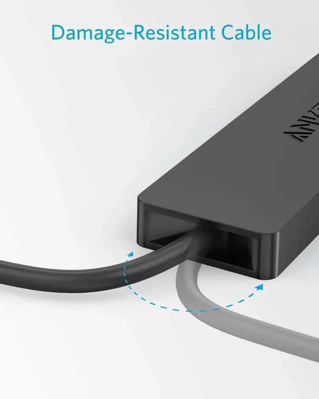 Alt view image 2 of 6 - JAENFONG 4-Port USB 3.0 Hub Ultra-Slim Data USB Hub with 2 ft Extended Cable (Charging Not Supported) for MacBook Mac Pro Mac Mini iMac Surface Pro XPS PC Flash Drive Mobile HDD