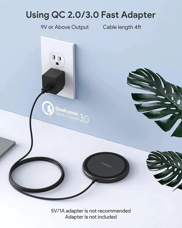 Alt view image 6 of 6 - Wireless Charger 15W Max Fast Wireless Charging Pad 2-Pack Compatible with iPhone16/16Plus/16Pro /16ProMax/iPhone15/15Pro/15Plus/14/13/12/ S24 /S24Ultra/S23Ultra/S22/S21 2