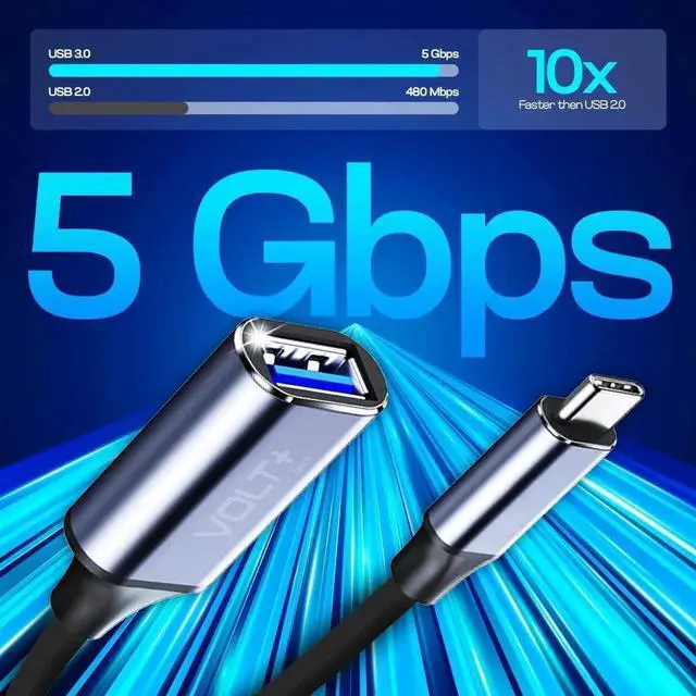 Alt view image 7 of 7 - JAENFONG OTG USB-C to USB 3.0 Adapter [2Pack] Thunderbolt 3 Compatible with MacBook Pro/Air iPhone 16 Pro Max/Plus/15 Galaxy S24/S23/S22/S21