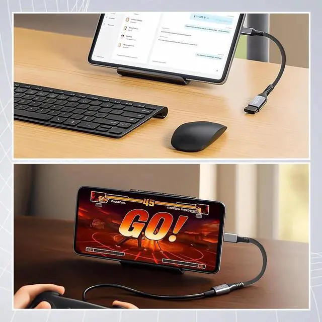 Alt view image 4 of 7 - JAENFONG OTG USB-C to USB 3.0 Adapter [2Pack] Thunderbolt 3 Compatible with MacBook Pro/Air iPhone 16 Pro Max/Plus/15 Galaxy S24/S23/S22/S21