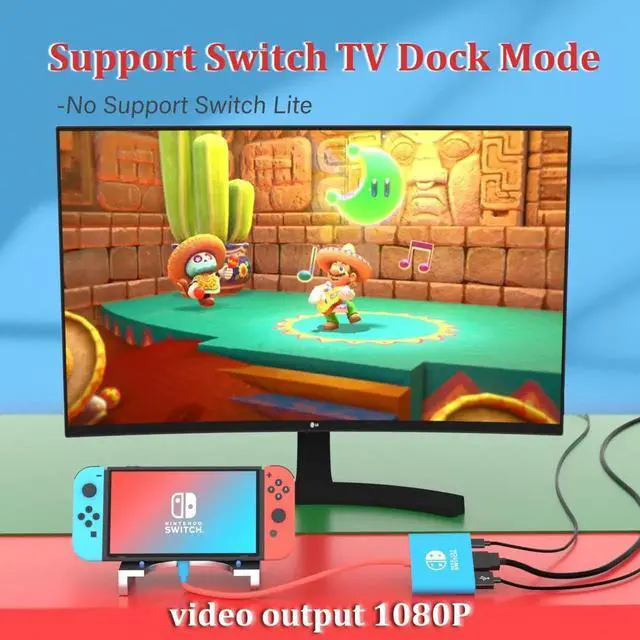 Alt view image 5 of 6 - JAENFONG Switch Dock for Nintendo Switch Tv Adapter Portable Switch Docking Station Switch TV Adapter Compatible Steam Deck/Switch OLED USB C to HDMI Adapters Support 4K/1080P Switch TV Dock Mode