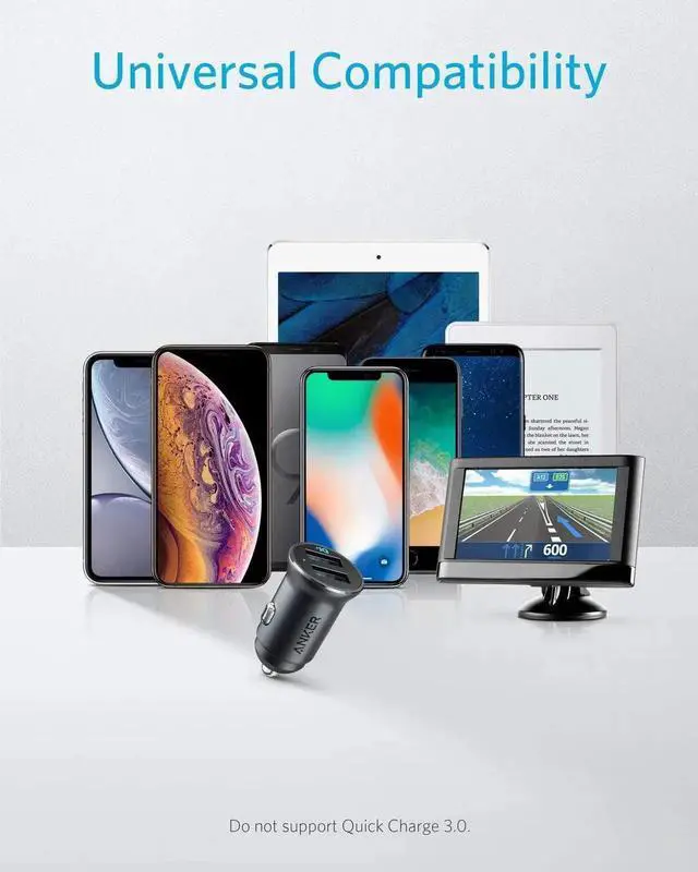 Alt view image 4 of 7 - JAENFONG 320 Car Charger (24W II) Mini Aluminum Alloy Dual USB with Blue LED for iPhone16 15 14 13 12 Series iPad Pro/Air 2/Mini Galaxy and More - Not Compatible with Quick Charge (Black)