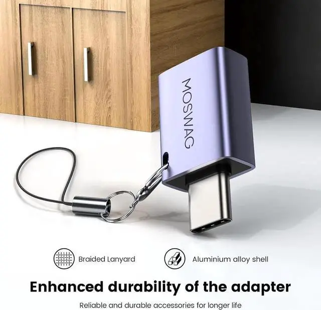 Alt view image 5 of 6 - JAENFONG USB C to USB Adapter 4 Pack USBC Male to USB 3.0 Female MacBook Pro Air Adapter Type C Thunderbolt 3 OTG Converter for MacBook Chromebook Surface Galaxy S24 S23 iPhone 15 16