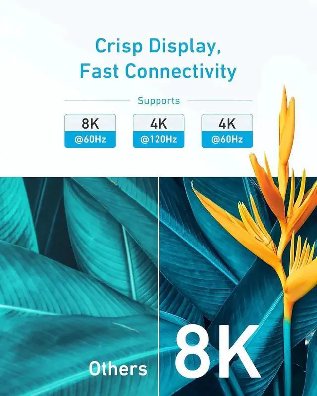 Alt view image 5 of 6 - JAENFONG HDMI Cable 8K@60Hz 6FT Ultra HD 4K@120Hz HDMI Cord 48 Gbps Certified Ultra High-Speed Compatible with PlayStation 5 Xbox TVs and More