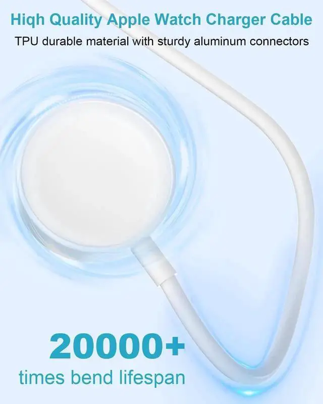 Alt view image 2 of 7 - Upgraded 2Pack 4 in 2 Multi Charging Cable for Wireless Watch Charger for iWatch 9/8/7/6/5/SE/Ultra 4FT iWatch Charger iPhone Fast Charging Cable Cord for iPhone 15/14/13/12/11/X/SE iPad Android