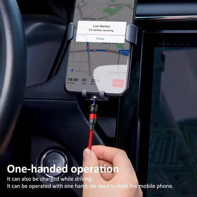 Alt view image 4 of 6 - 4 Pack 10ft Magnetic Charging Cable 540 Rotation Nylon Braided Type C & Micro USB Compatible