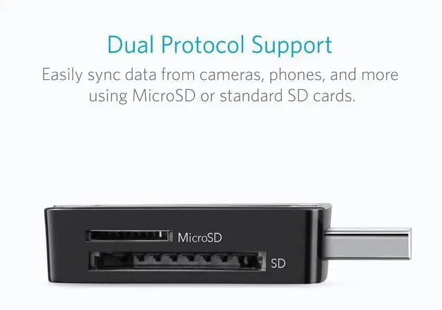 Alt view image 2 of 5 - JAENFONG USB 3.0 SD Card Reader 2-in-1 SD Card Reader for SDXC SDHC MMC RS-MMC Micro SDXC Micro SD Micro SDHC UHS-I Cards - Card Reader Micro SD Card Reader