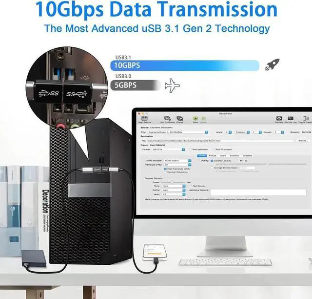 Alt view image 7 of 7 - JAENFONG USB3.1 Male to USB C Male 90° Angle Adapter 10Gbps USB3.1 to USB C Charging Connector Right Angle Plug QC60W/PD15W (only A to C) for Phone Wall Charger 4Pcs(2 Up+2 Down)/Positive Bend