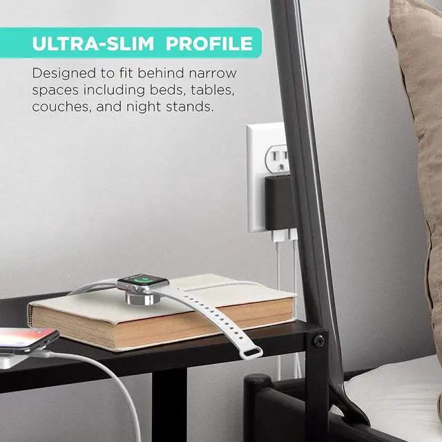 Alt view image 5 of 7 - JAENFONG 2-Port USB Wall Charger AC Pro Multiport Plug Adapter Phone Charging Block with Dual Ports Flat Wall Adapter for Home & Travel