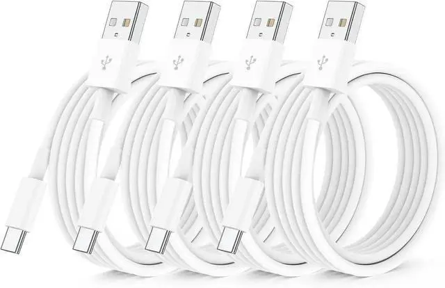Main image of 4 Pack USB C Fast Charging Cable 6 FT for iPhone 16 15/16 15 Pro/16 15 Pro max/16 15 Plus USB A to USB C Car Carplay Cord for Galaxy S25 S24 i Pad Pro 12.9/11 Air 5th/4th Gen