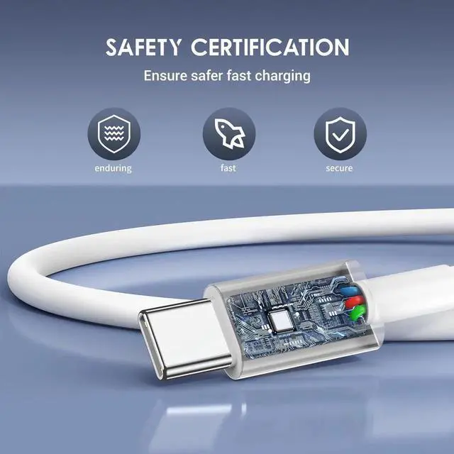 Alt view image 4 of 7 - 4 Pack USB C Fast Charging Cable 6 FT for iPhone 16 15/16 15 Pro/16 15 Pro max/16 15 Plus USB A to USB C Car Carplay Cord for Galaxy S25 S24 i Pad Pro 12.9/11 Air 5th/4th Gen