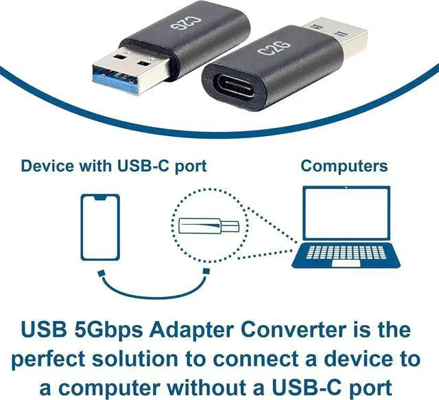 Alt view image 5 of 5 - JAENFONG USB C to USB A Adapter Superspeed Adapter Converter Plug and Play Adapter USB Adapter 1 Count 54427
