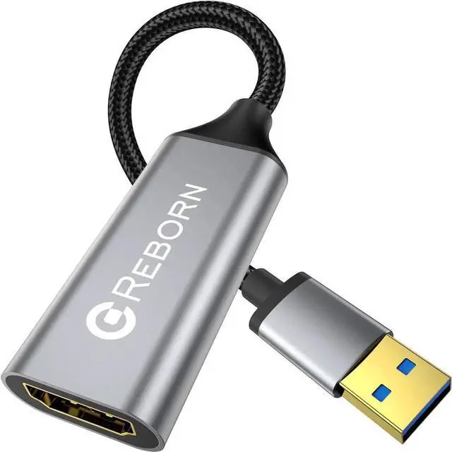 Main image of JAENFONG USB to HDMI Adapter 1080P@60Hz USB 3.0 Male to HDMI Female Multi-Display Cable Converter Suitable for MacOS Windows 7/8/10/11